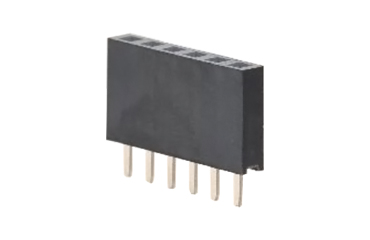 ナイロン ピンヘッダー FSS-41085(T〇) ソケット(角)2.54mmピッチ ストレート(1列) 接続側0.64mmピン